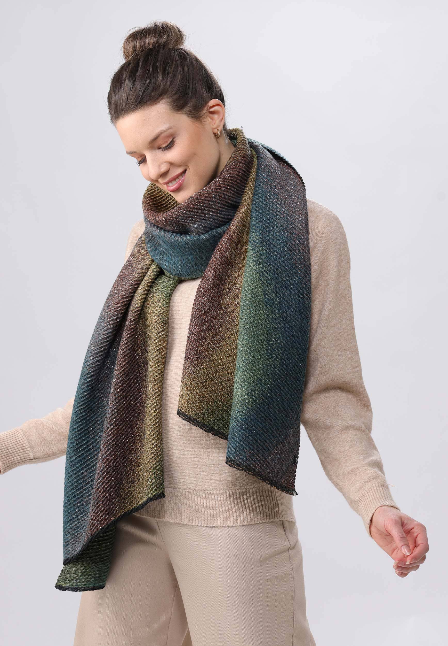 FRAAS - The Scarf Company - Vente Écharpe – femme - Écharpe plissée Twilight Shine1