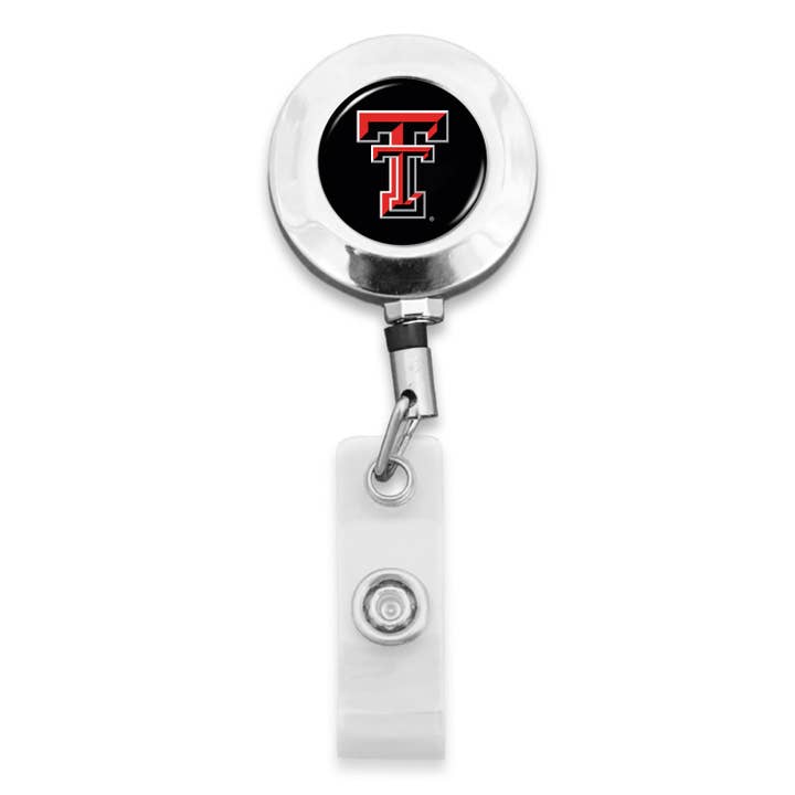 Bobine de badge ronde Texas Tech Red Raiders (pince en alligator) pour la vente par From The Heart