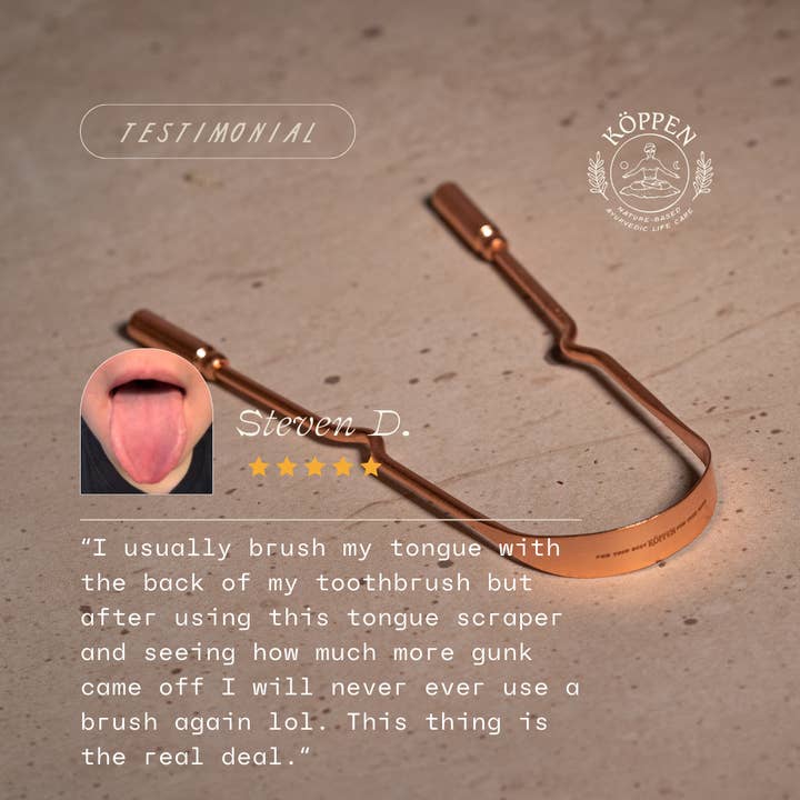 KÖPPEN - Wholesale Tongue Scraper - Pure Copper Tongue Scraper | Fresh Breath & Enhanced Taste