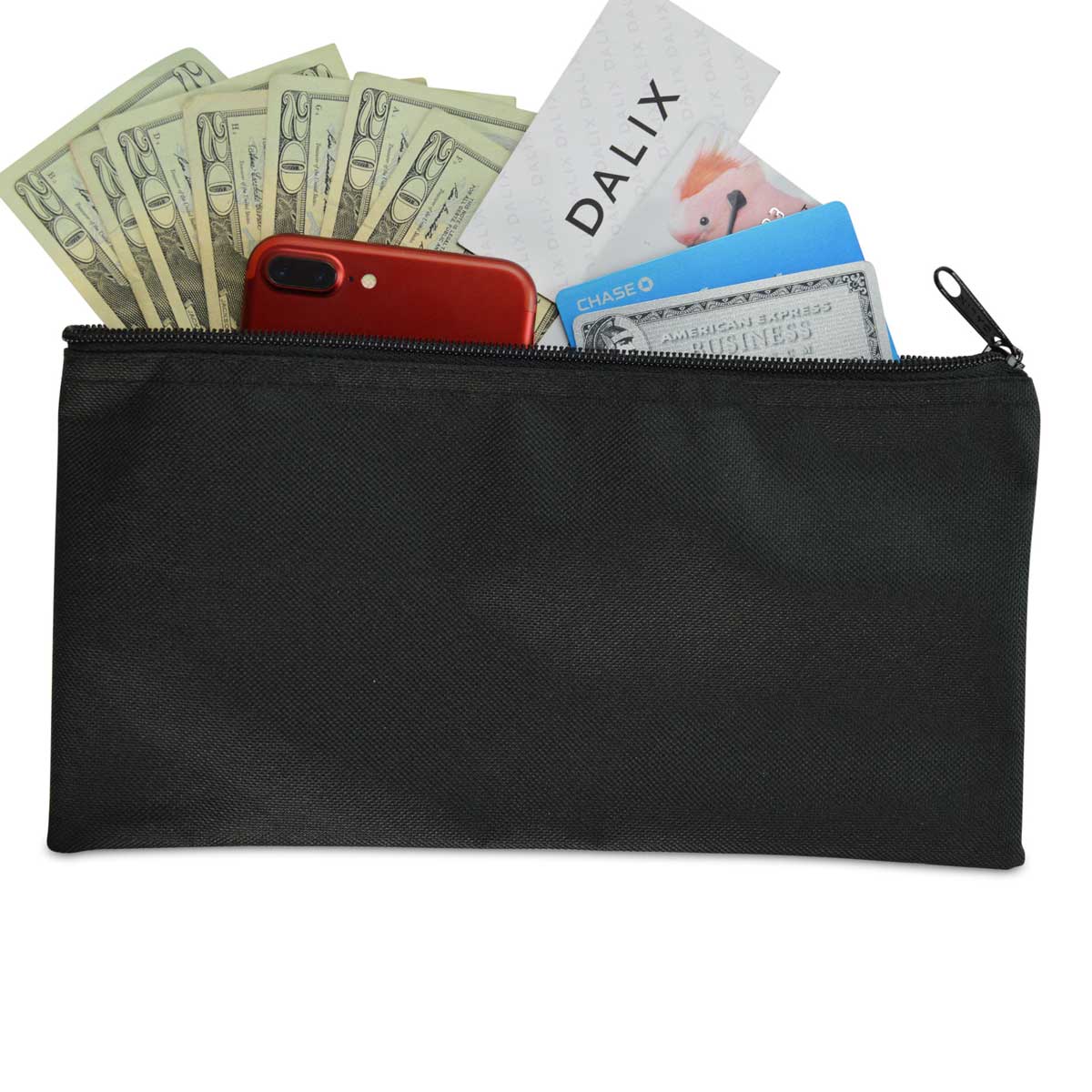 Dalix - Wholesale Pouch - Women's - DALIX Zipper Bank Deposit Money Bags Cash Coin Pouch 6 Pack2