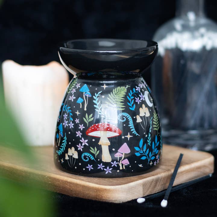 Something Different Wholesale - Wholesale Oil Warmer - Dark Forest Print Oil Burner