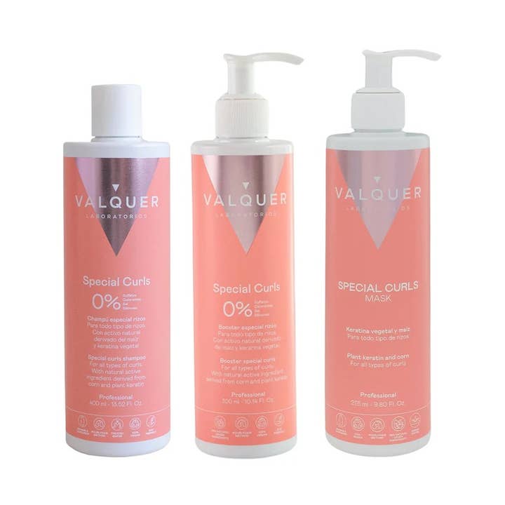Pack Curly Shampoo, maschera e Booster capelli ricci per la vendita all'ingrosso da parte di Valquer Laboratorios
