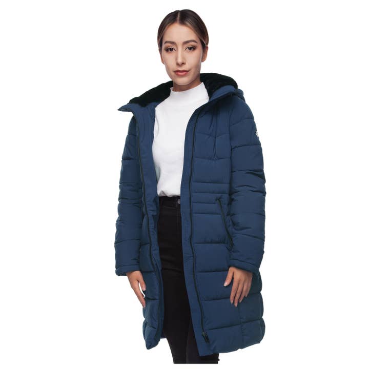 Rokka & Rolla - Wholesale Coat - Women's - Women's Heavy Long Winter Coat Parka Jacket3