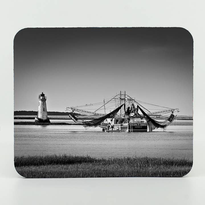 Mouse Pad-Cockspur Island Lighthouse Catina Renea for wholesale by Mike Ring Photography
