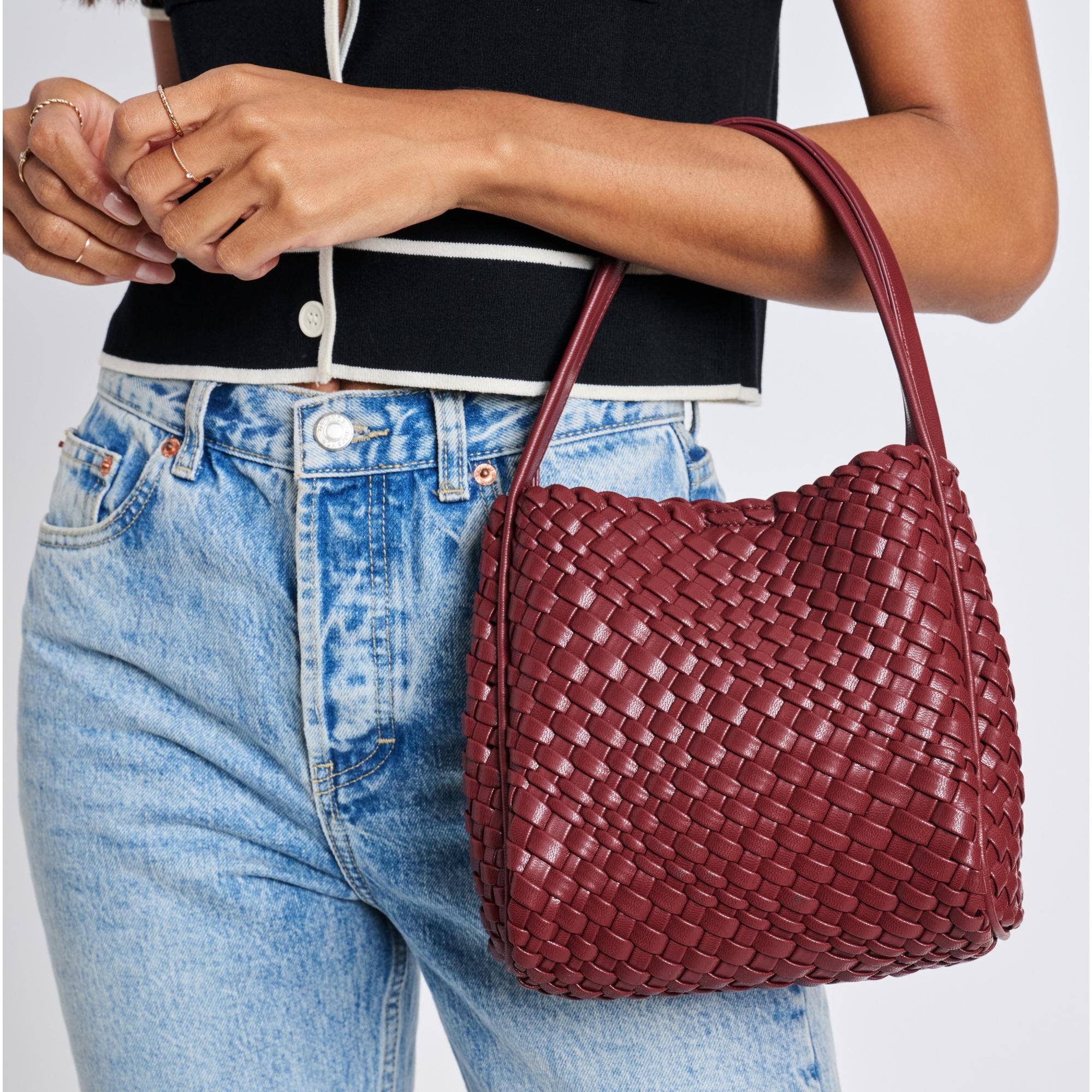 Moda Luxe – Engroshandel Crossbodytaske - Dame – Roxy vævet dobbelthåndtag vævet crossbody19