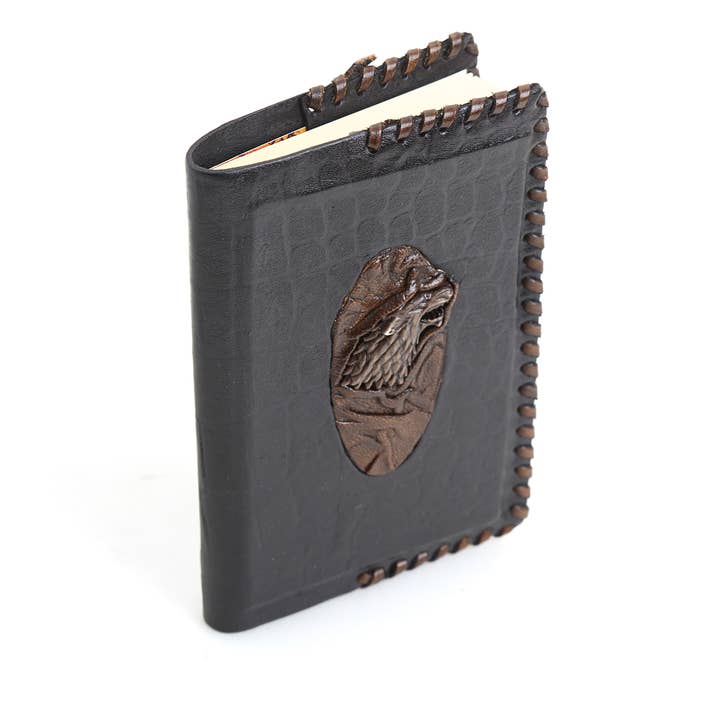 ML Marcaleather - Vendita all'ingrosso Diari/agende - Copertina per album da disegno in pelle Wolf Design ricaricabile e diario3