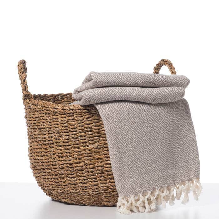 ELMAS Throw / Blanket Taupe for wholesale by Buldano