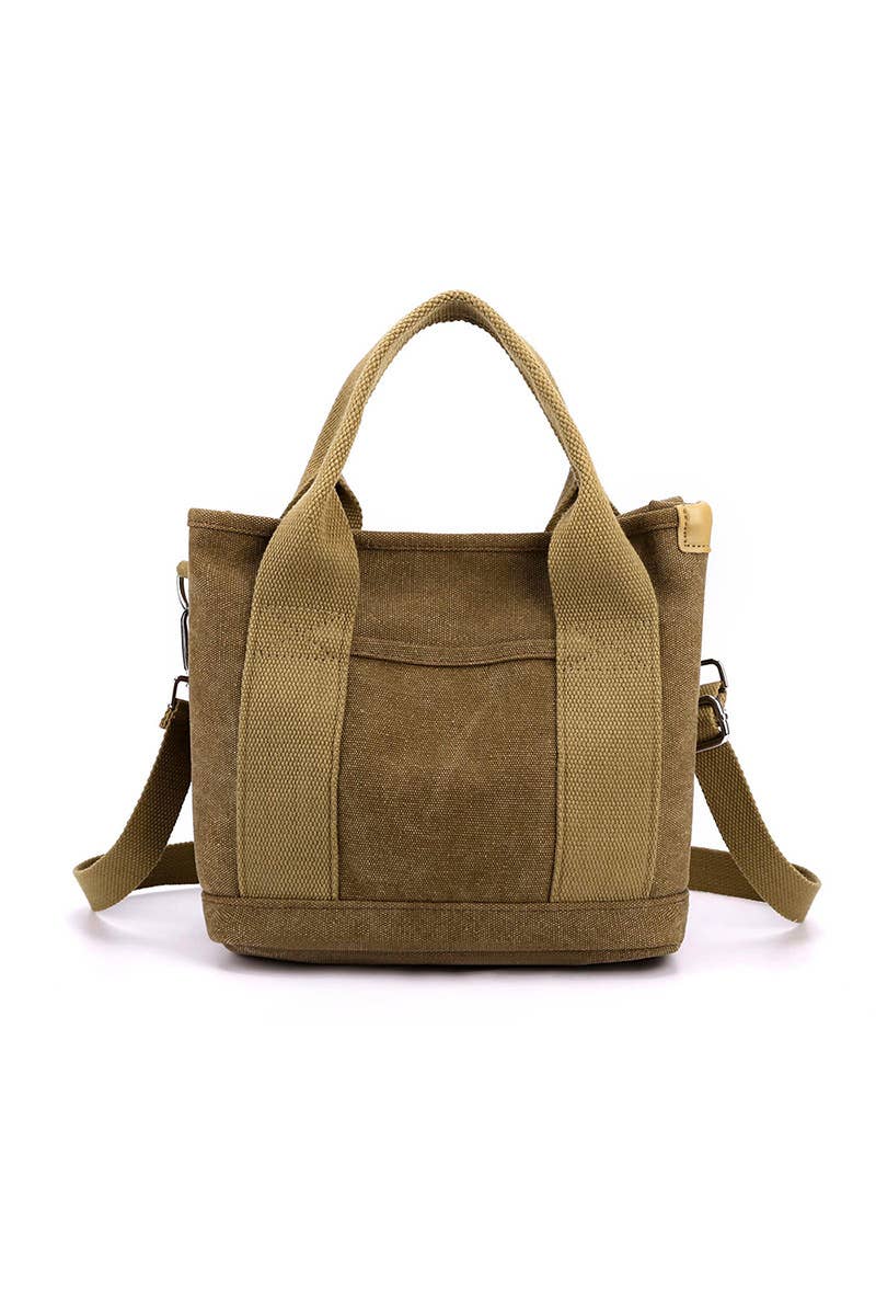 ACCITY - Wholesale Crossbody Bag - Women's - HANDLE LINE CANVAS CROSS BODY BAG_CUAB01015