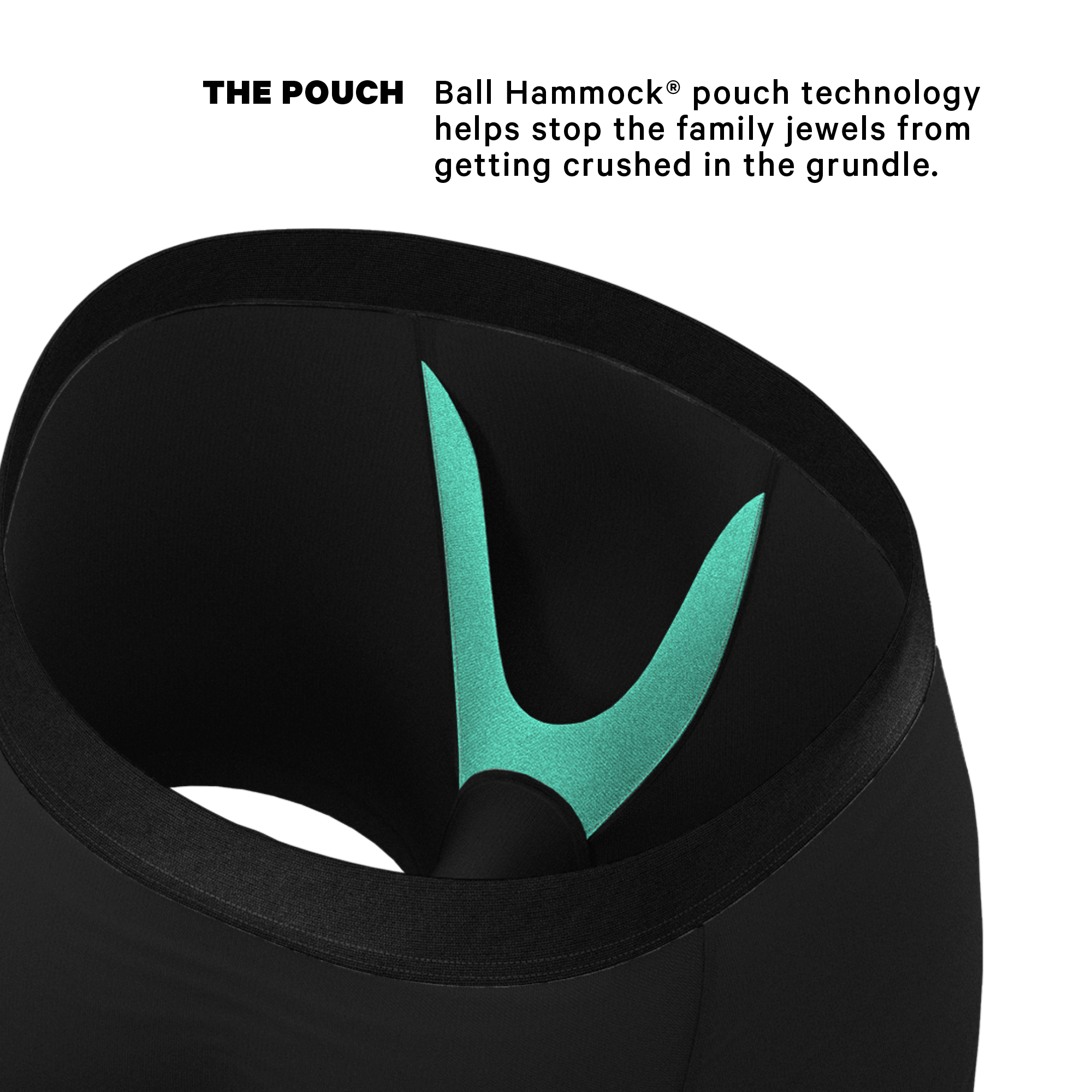 Shinesty, Inc - Vente Sous-vêtements – homme - Le niveau de menace minuit | Sous-vêtements avec pochette Black Ball Hammock®1