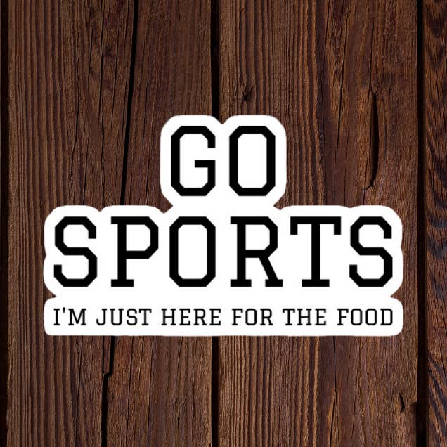 Go Sports, here for the food sticker for wholesale by Kase Wear