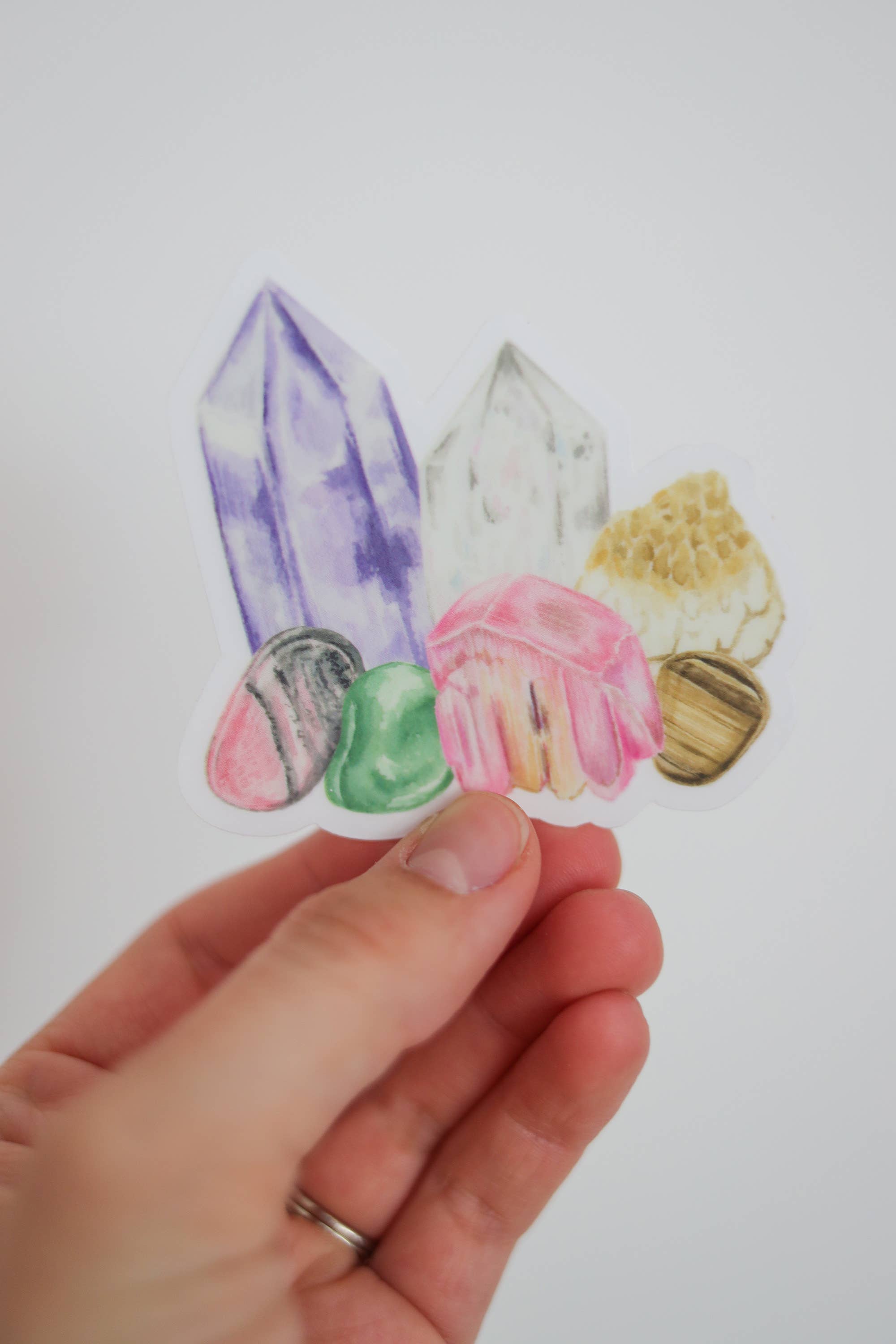 Stephanie Tara Stationery – Engroshandel Klistermærke – manifesterer krystaller vinyl mærkat1