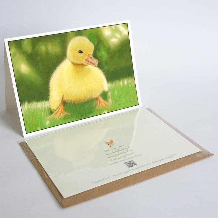 Easter Card - a pack of 5 - Moby Duckling for wholesale by Alan Taylor Art