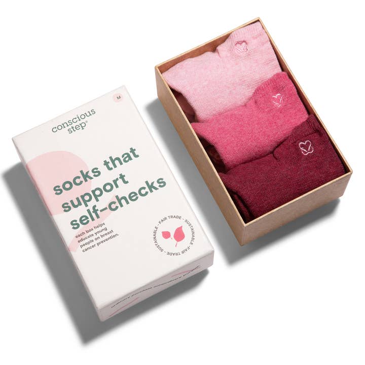 Boxed Set Ankle Socks that Support Self-Checks for wholesale by Conscious Step