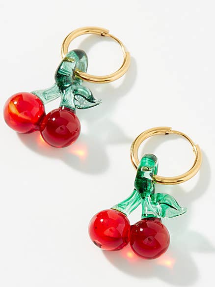 Farmers Market Mini Huggie Hoop Charm Earrings for wholesale by HoopLa