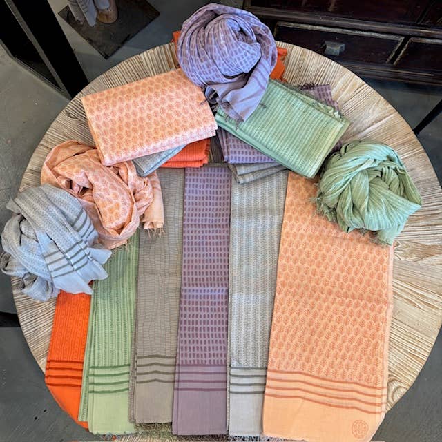 Asia West - Wholesale Scarf - Women's - Peach Cotton Voile Scarf / Shawl or Sarong 11