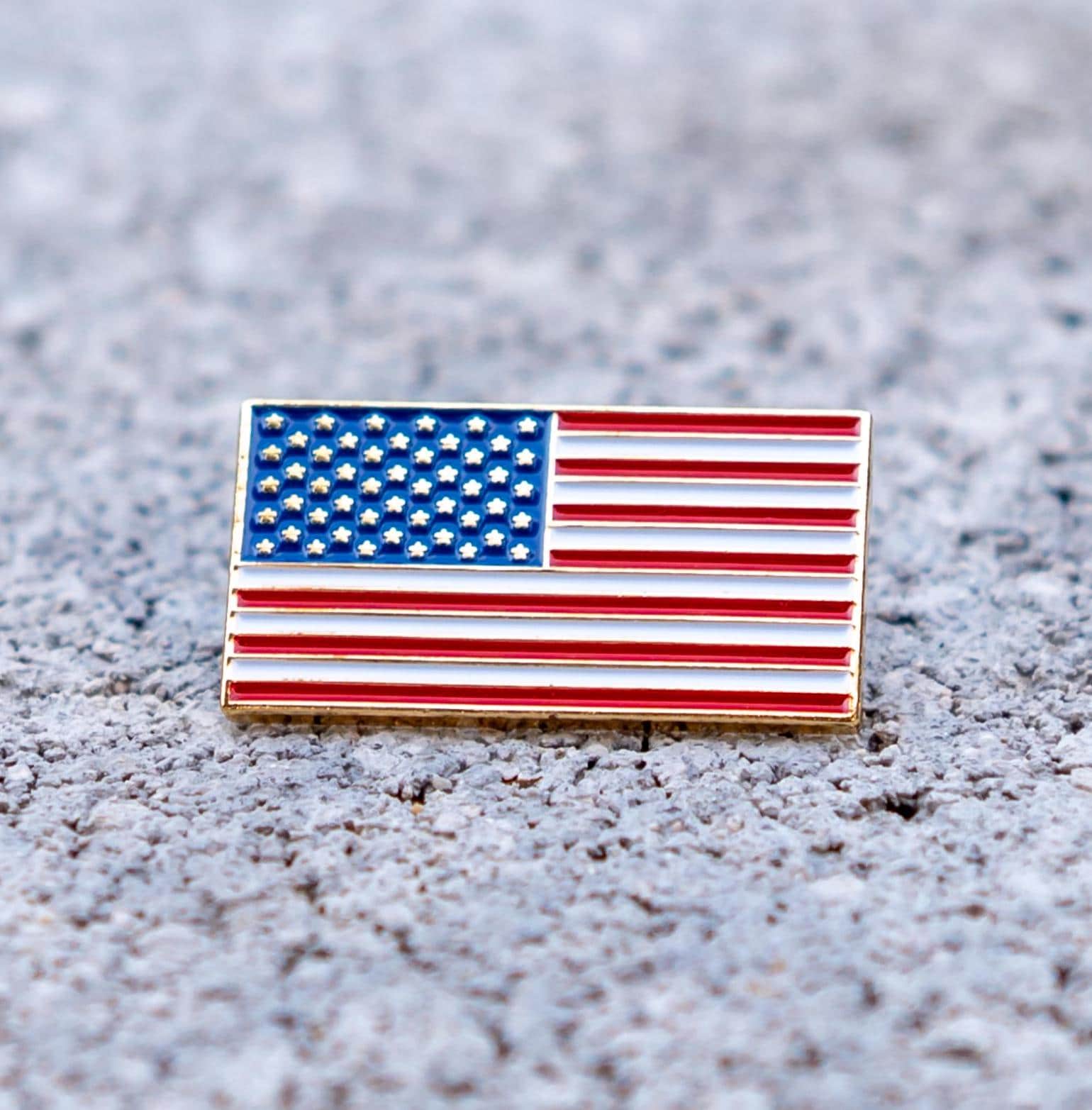 The Purposeful Co - Wholesale Lapel Pin/Button - USA American Flag Enamel Lapel Pin America the Beautiful