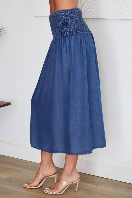 VENTI6 – wholesale Kjol - Dam – RÖKIG MIDIKJOL MED MIDJA (68884)9