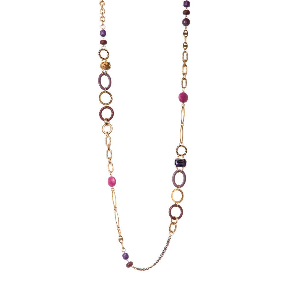ORO VERDE VIOLA AMETISTA COLLANA - linea DÉJÀ VU - Codice Articolo 330947 for wholesale on Faire0