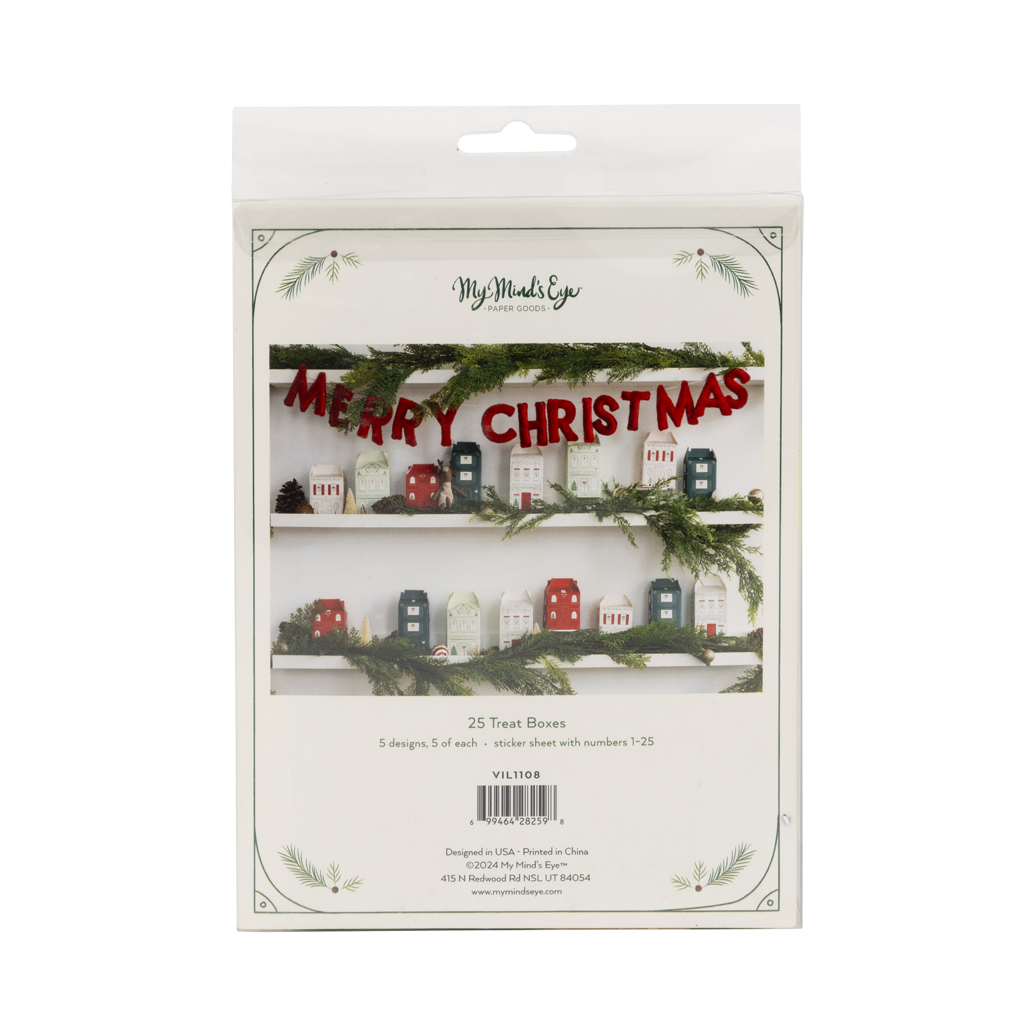 My Mind’s Eye - Wholesale Party Favor Bag/Box - VIL1108 -  Christmas Village Treat Boxes9