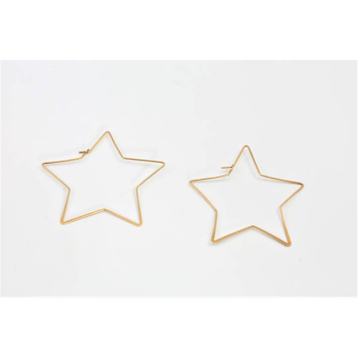 Mishakaudi Jewelry - Wholesale Oorringen - Star Hoepeloorbellen