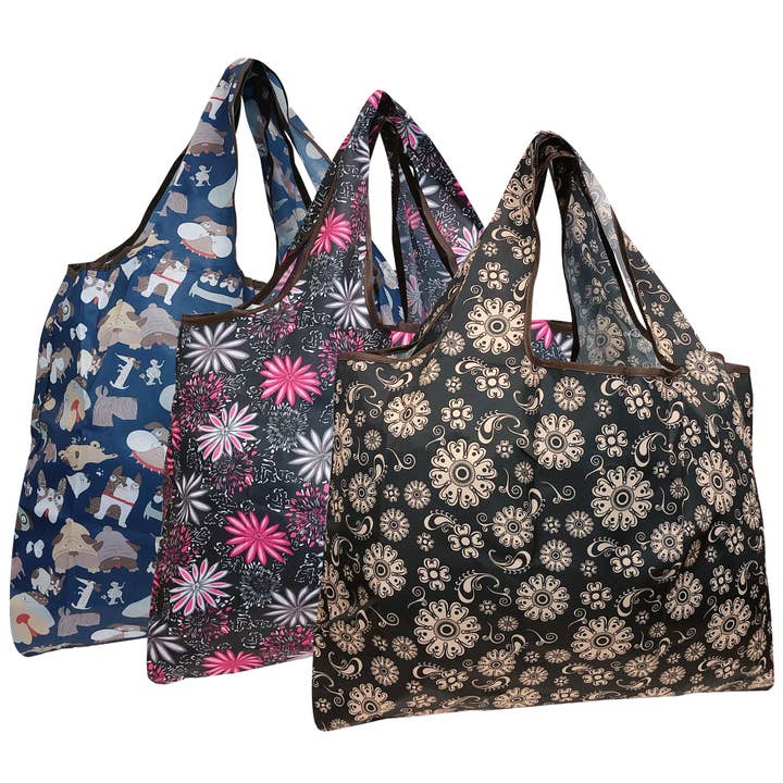 Wrapables.com - Wholesale Grocery/Shopping Bag - Wrapables Eco-Friendly Large Nylon Reusable Bags (Set of 3)37