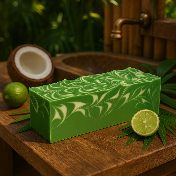 DeShawn Marie Soap Boutique - Venta al por mayor Pastilla de jabón - Pan de jabón de coco y lima de 3,5 LB4
