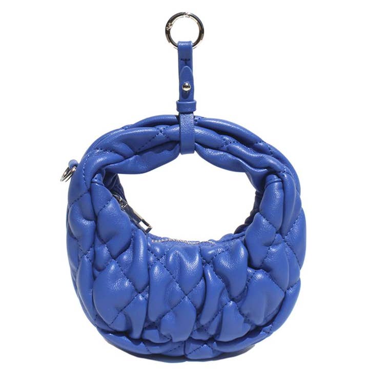 anbfashion - Wholesale Keychain - Unisex - QUILTED CUSHION DESIGN ZIPPER COIN PURSE BAG CHARM 691