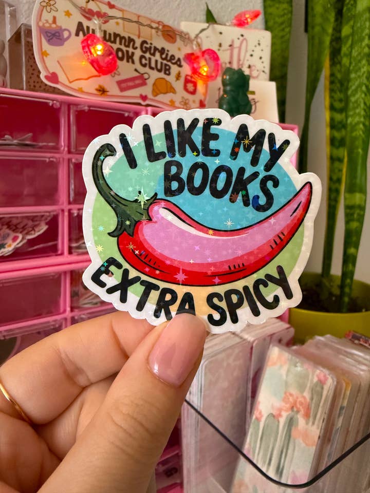 Bookish stickers / Spicy bookish stickers (holographic) for wholesale by Party Like A King