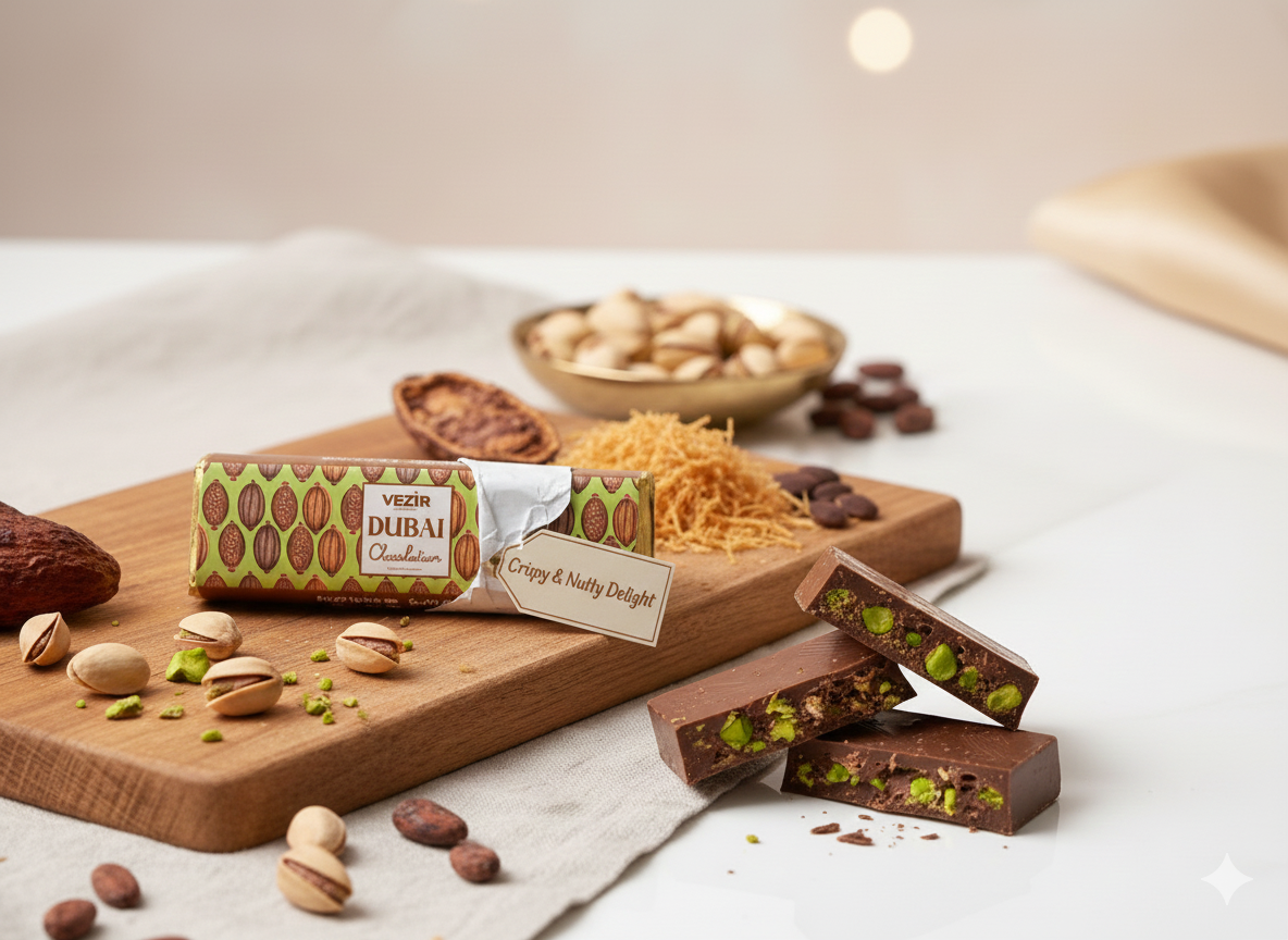 Aladdin - Wholesale Chocolate Bar - Dubai Chocolate Bar 37g Pistachio Praline Halal Turkish5