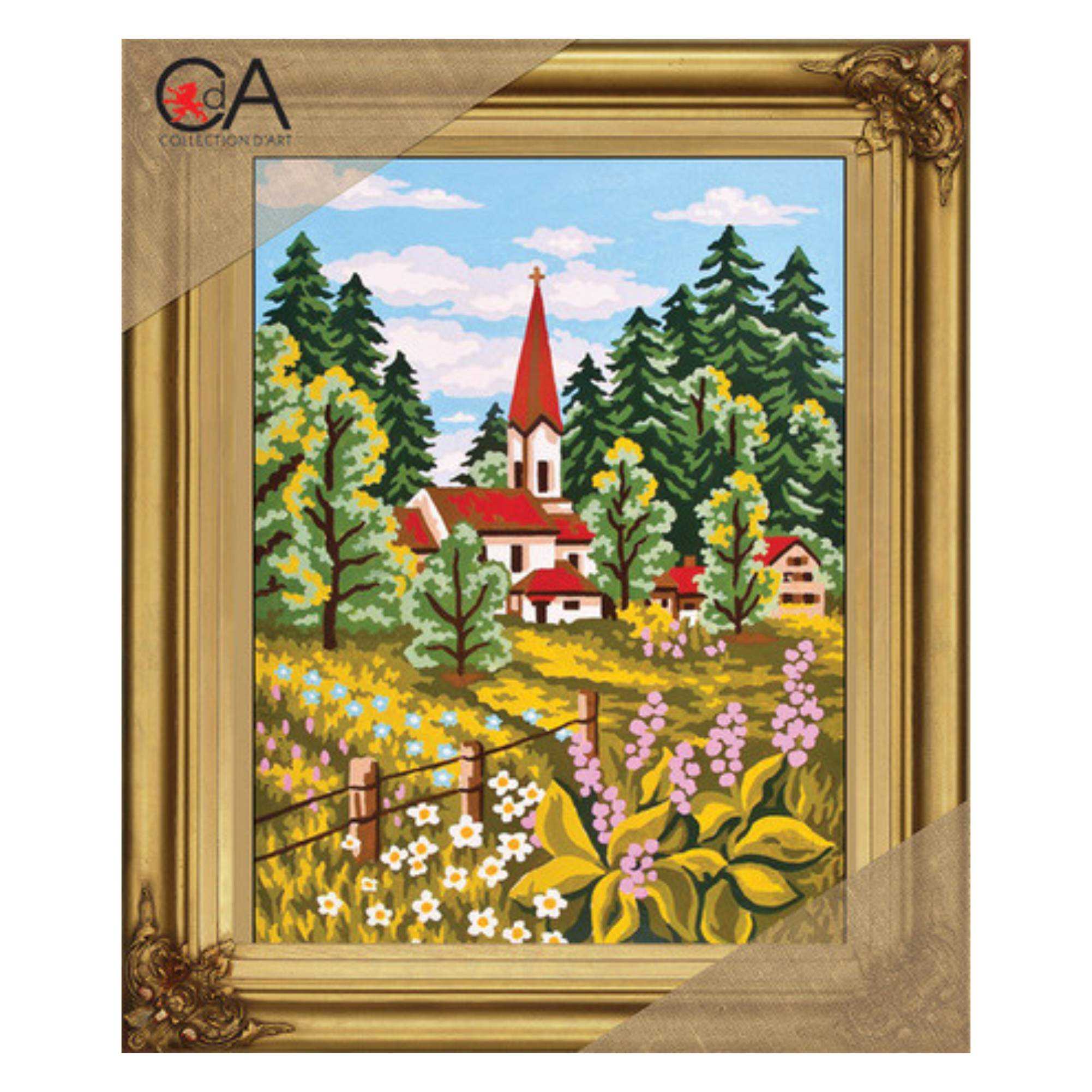 RTO&Collection D'Art (RTO Baltic OU) – wholesale Embroidery/cross-stitch supplies – Tapestry Printed Kit Needlepoint Chapel Collection Dart0