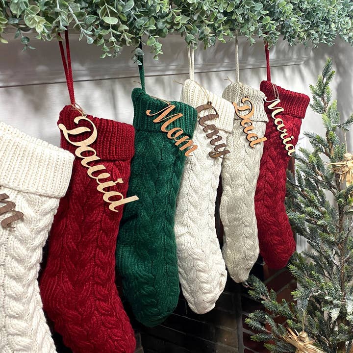 Holiday Blanks - Wholesale Holiday Stocking - Solid Cable Knit Stocking Embroidery Blank (2023)1