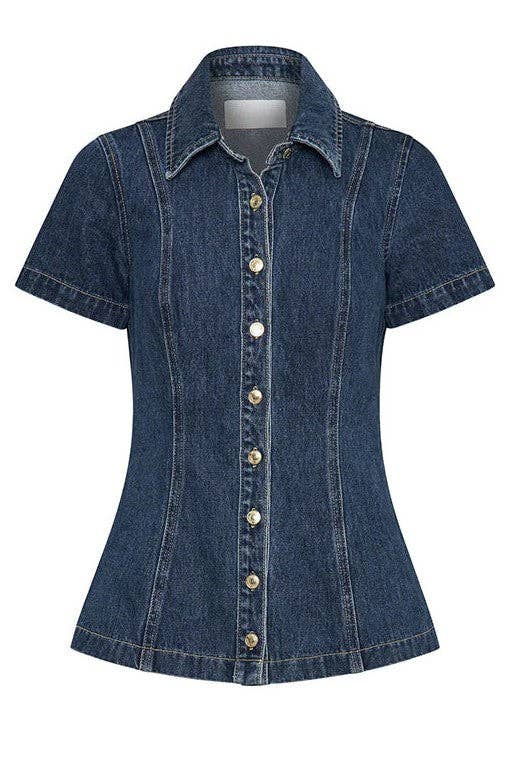 By Claude - Vente Ensemble haut et jupe - Femme - ENSEMBLE COURT EN DENIM POUR FEMMES8