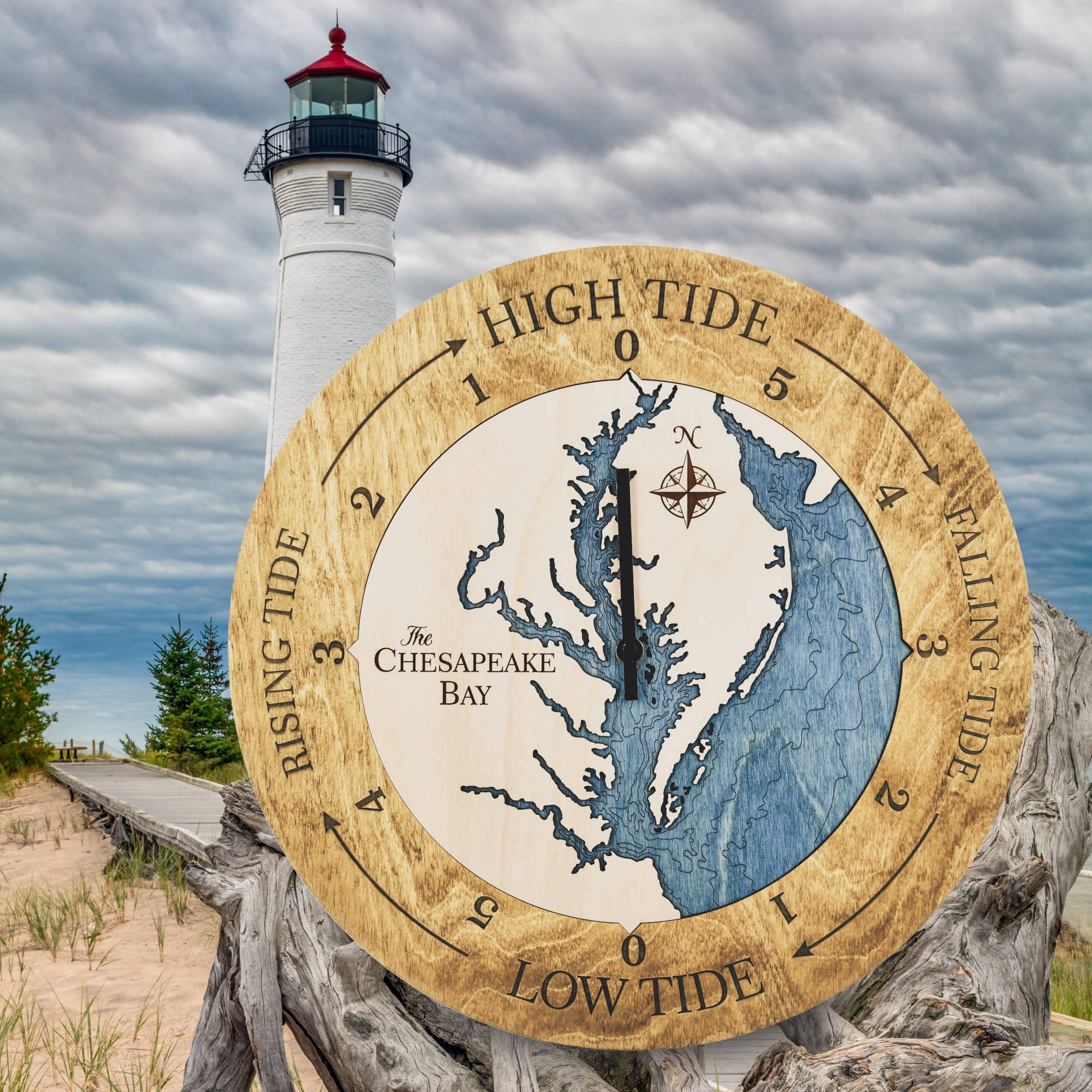 Sea & Soul Nautical Chart Art – wholesale Karta – Chesapeake Bay Topografiska nautisk 3D trä karta heminredning22