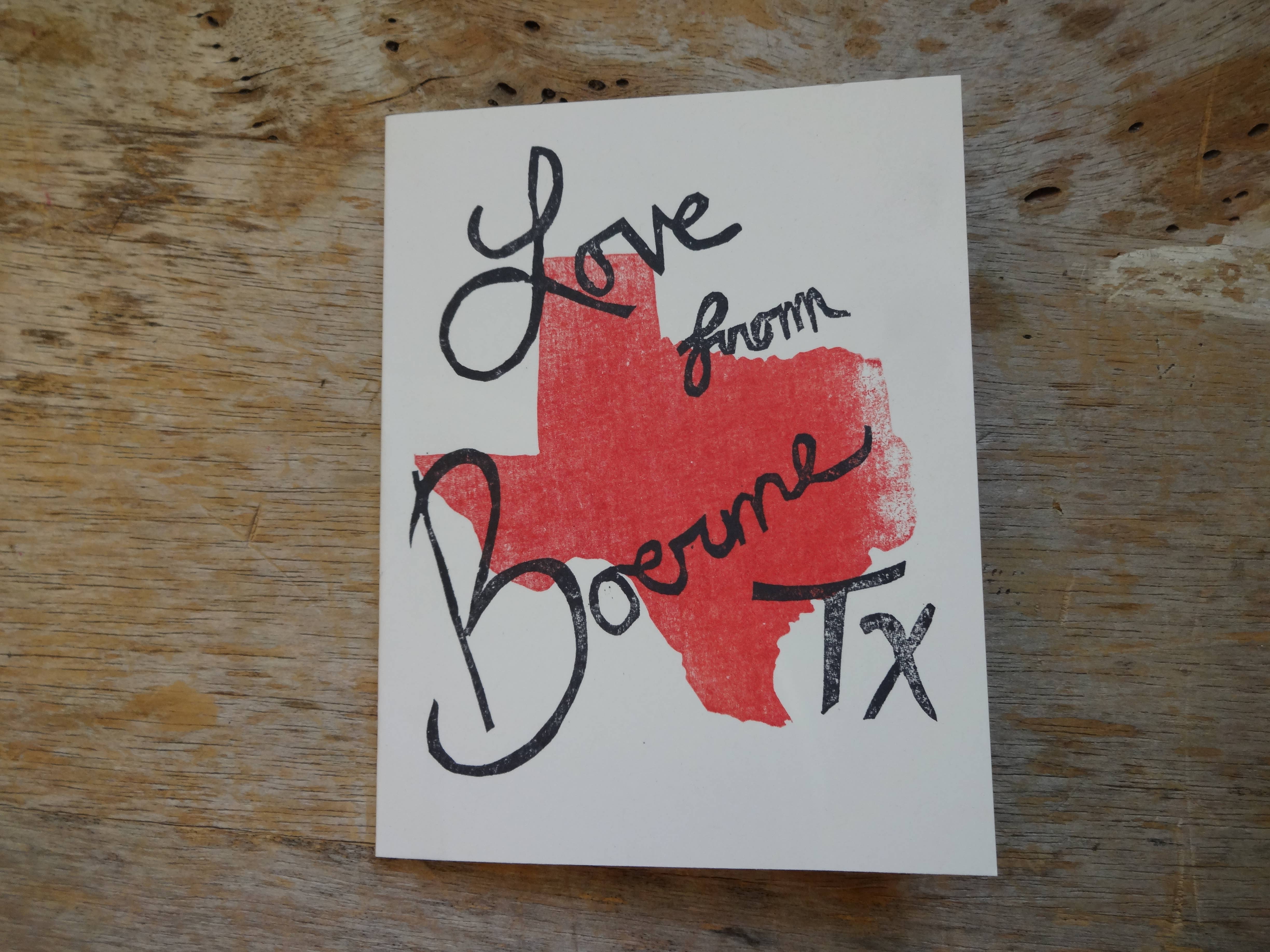 The Foxes Tail - Wholesale Love Card - Love From... State Handmade Note Card2