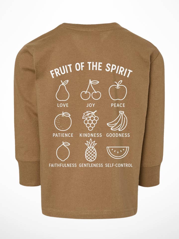 FRUIT OF THE SPIRIT HEAVY WEIGHT TODDLER LONG SLEEVE for wholesale by Declarations By Beyond The Aisle