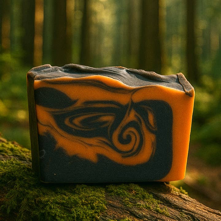 Orange Patchouli Soap (no packaging - private label) for wholesale by DeShawn Marie Soap Boutique