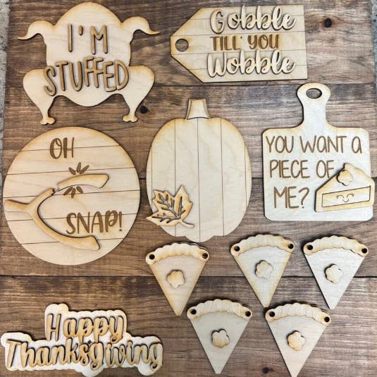 DIY-set met gelaagde Thanksgiving-dienblad voor wholesale door Party Kat Designs