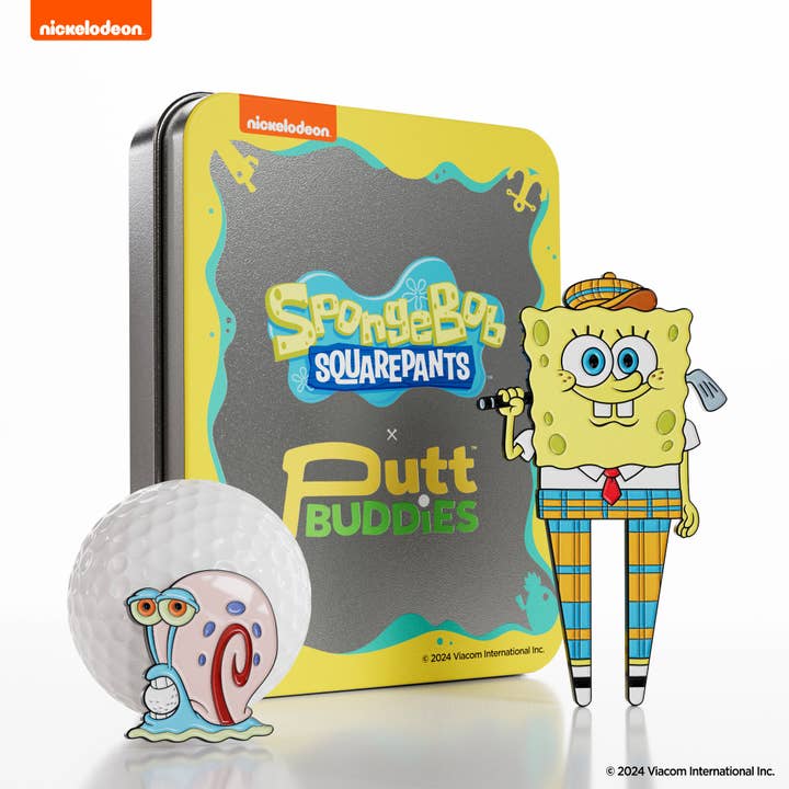 Golfing SpongeBob Divot Tool w/ Gary Ball Marker for wholesale by PuttBuddies