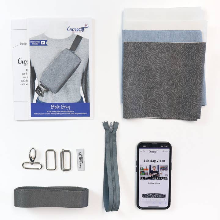 Crosscut Sewing Co. - Wholesale Belt Bag - Women's - Belt Bag Sewing Kit - Supplies, Printed Pattern and Video Tutorial106