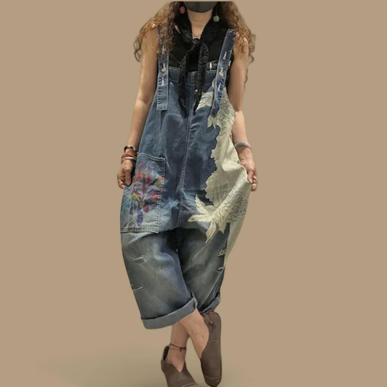 Serenity Collective - Wholesale Overalls - Women's - Denim Luxury Bleached Overall Jumpsuit1