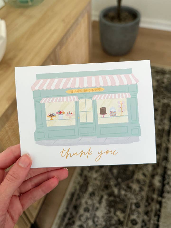 Candy Shop You're So Sweet Thank You Card for wholesale by Shea Lettering