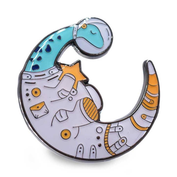 Space Dino Enamel Pin for wholesale by Compoco