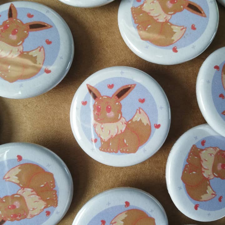 Badge Eevee | Bouton Eevee | Set Eeveelution | Eeveelution pour la vente par Skizzenfuchs