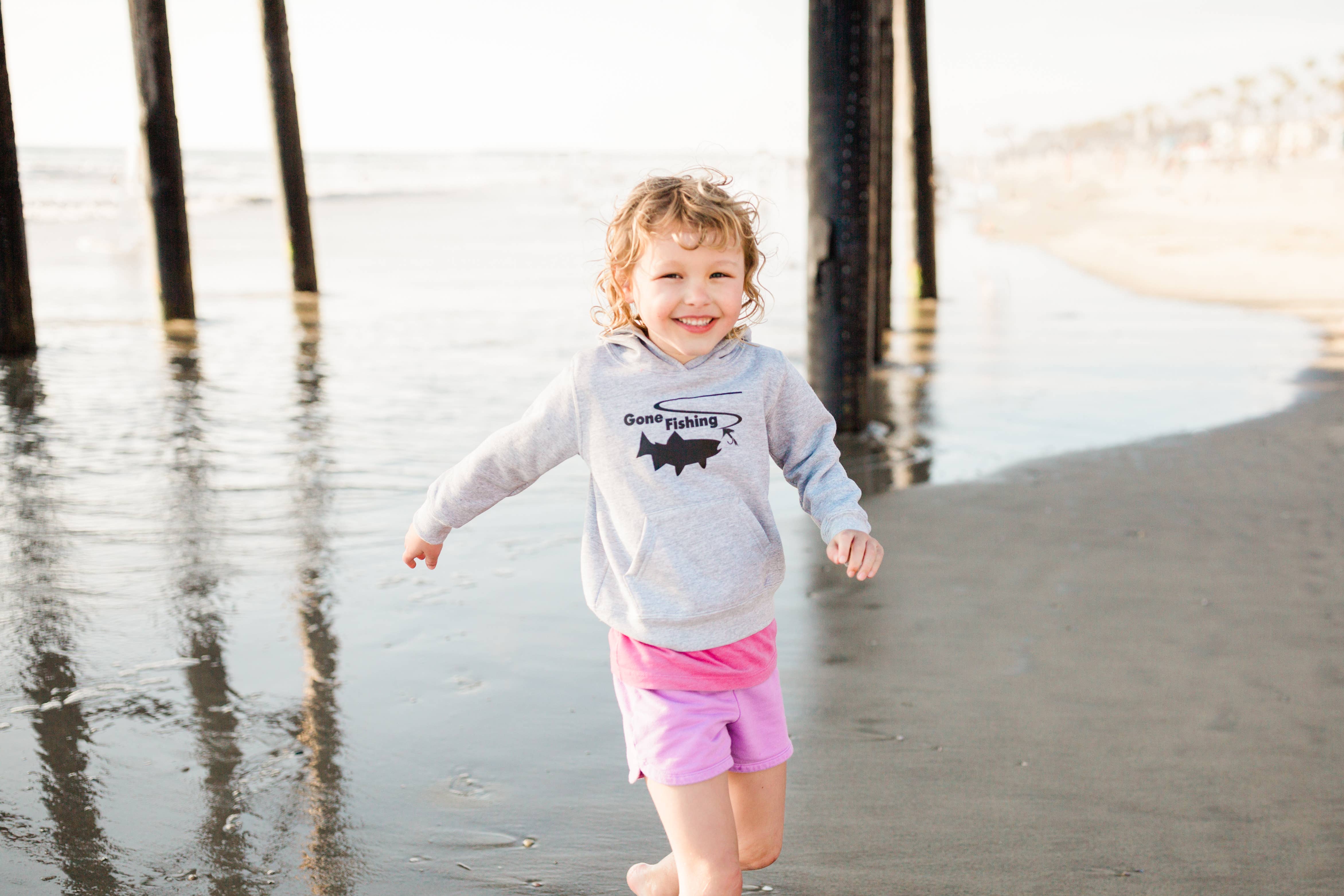 Outdoorable Apparel - Wholesale Hoodie - Kids - Heavy Weight Grey Gone Fishing Hoodie3