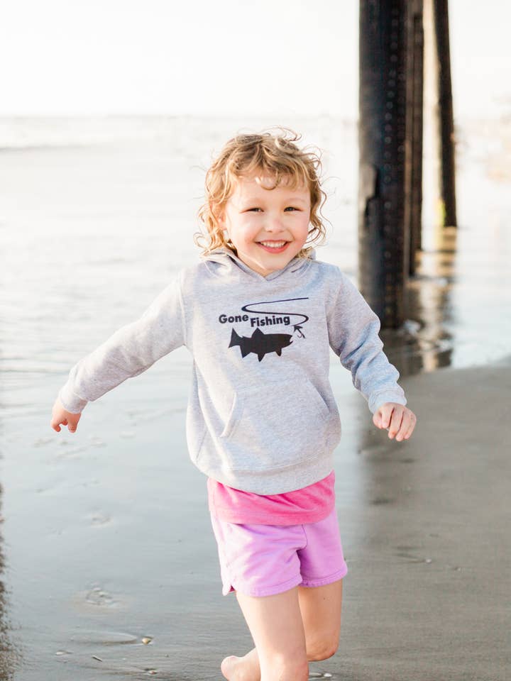 Outdoorable Apparel - Vente Sweat à capuche – enfant - Sweat à capuche gris lourd3