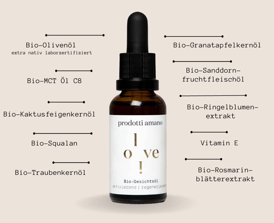 Prodotti Amano - Wholesale Facial Oil - Certified organic face oil OliveLove!2