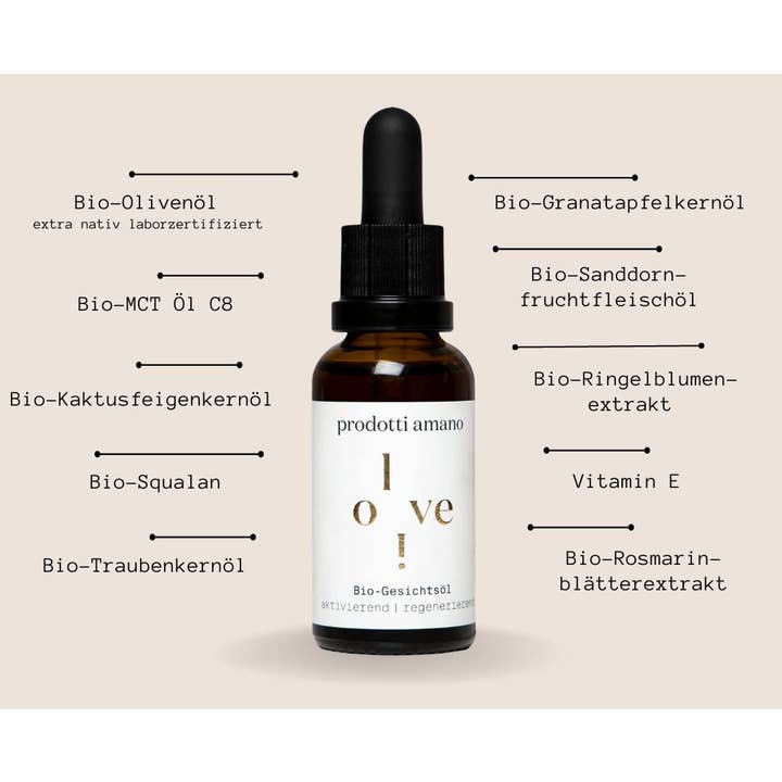 Prodotti Amano - Wholesale Facial Oil - Certified organic face oil OliveLove!2