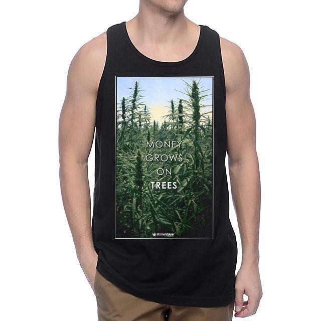 MENS MONEY GROWS ON TREES TANK for wholesale by StonerDays Apparel