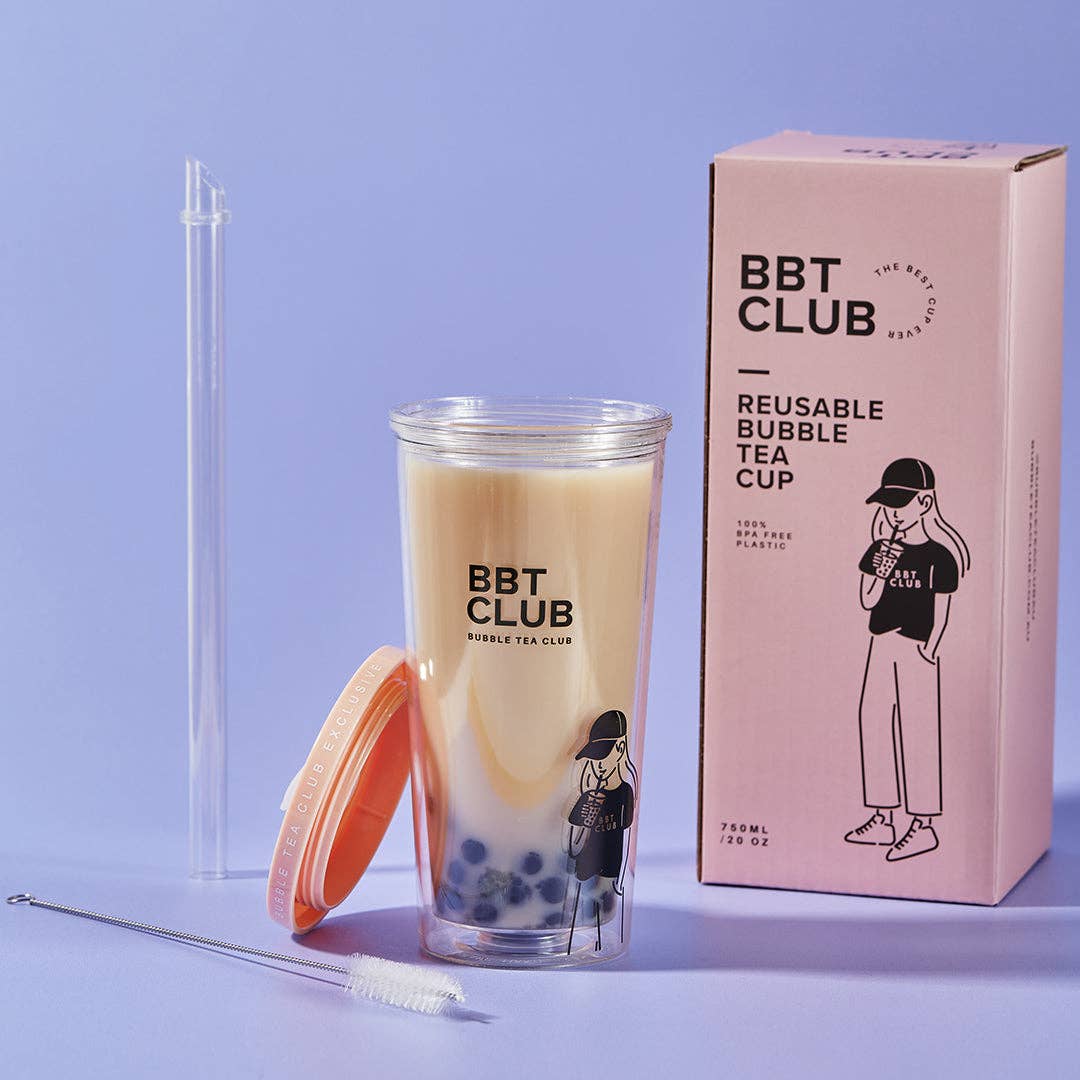 Bubble Tea Club – Engroshandel Drikkeglas/kop – Genanvendeligt bubble tea glas sæt4
