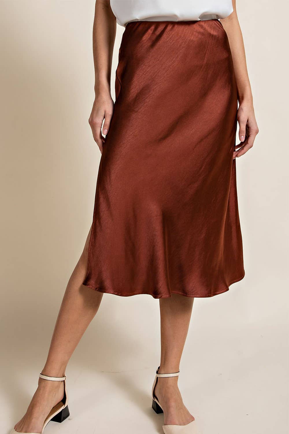 Peace Love Line - Wholesale Skirt - Women's - SLI4059 - SATIN MIDI SKIRT7